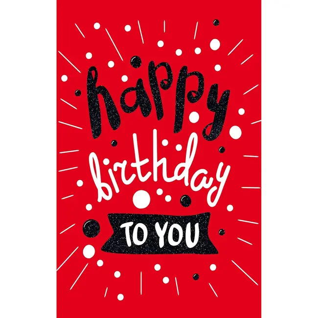 Greeting card 'Happy Birthday to You' (11x17cm)