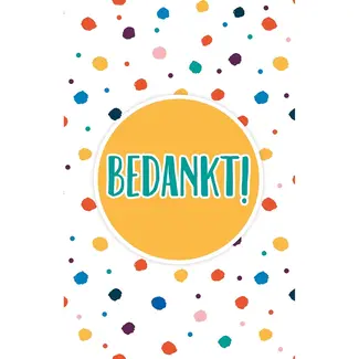 Greeting card 'BEDANKT!' (11x17cm)