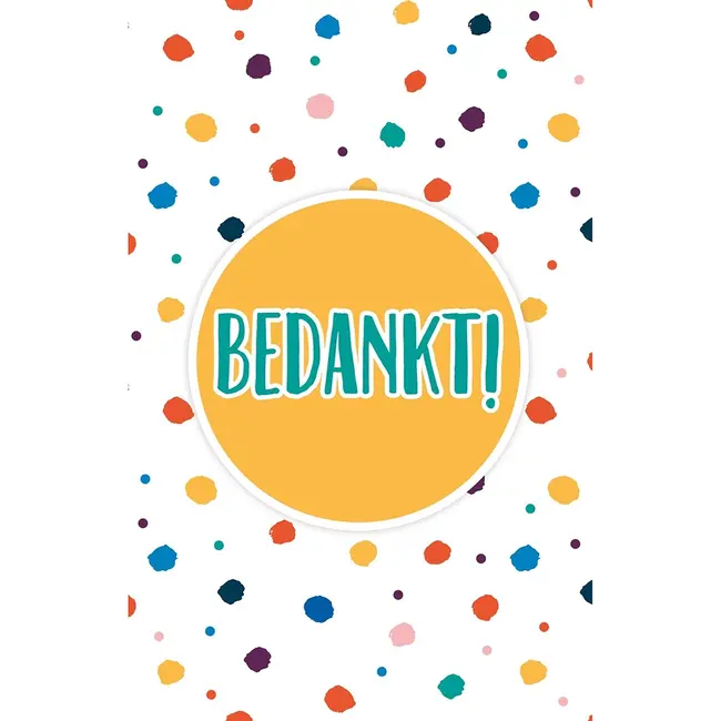Greeting card 'BEDANKT!' (11x17cm)