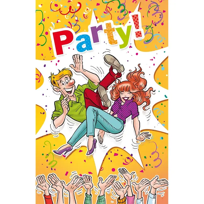 Greeting card 'Party!' (11x17cm)