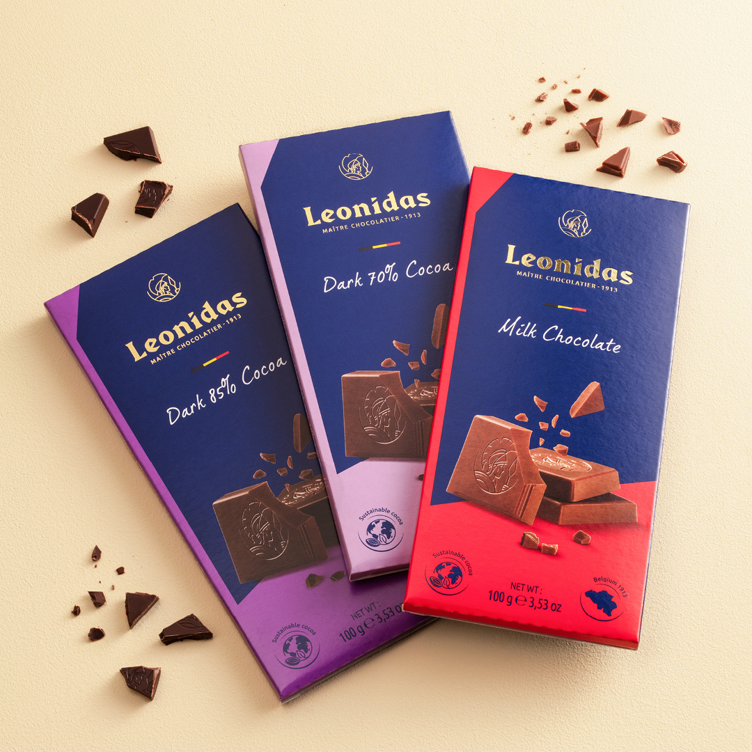 Leonidas-kwaliteit, ook in onze chocoladetabletten!