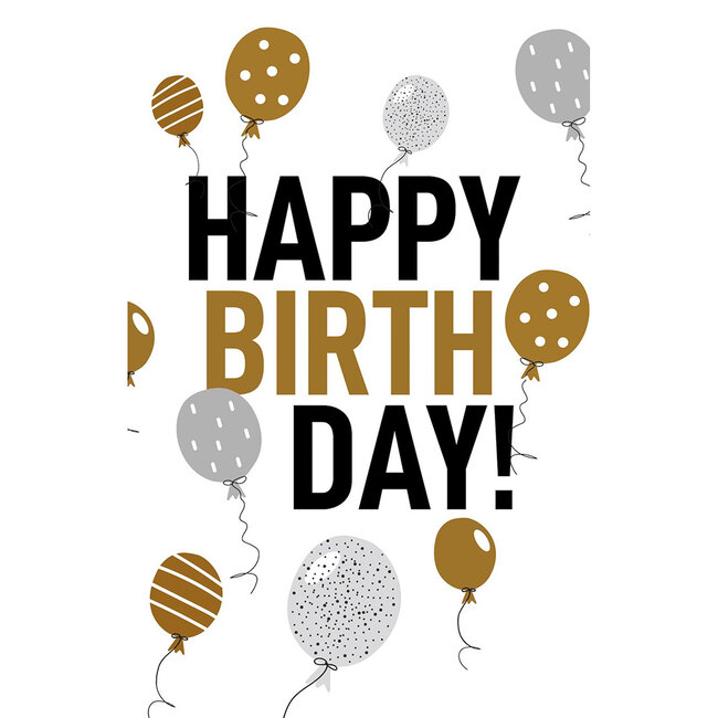 Greeting card 'Happy Birthday' (11x17cm)