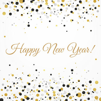 Carte de voeux 'Happy New Year' (7x7cm)