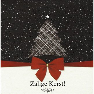 Grußkarte 'Zalige Kerst' (7x7cm)