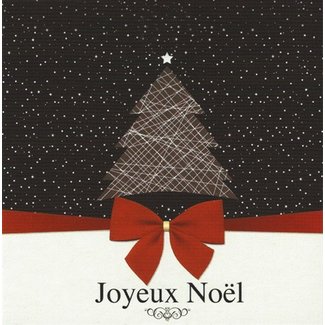 Wenskaart 'Joyeux Noël' (7x7cm)