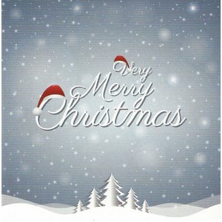 Greeting Card 'Merry Christmas' (7x7cm)