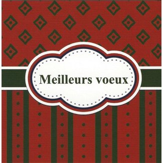 Grußkarte 'Meilleurs vœux' (7x7cm)