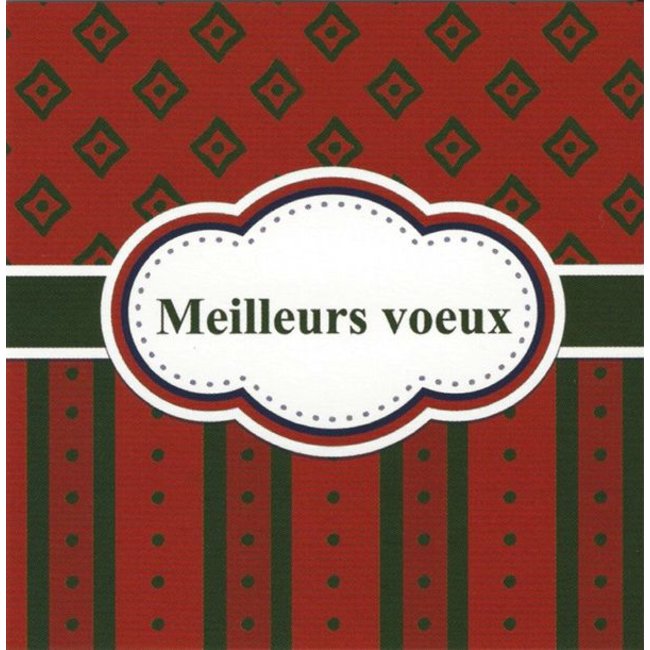 Carte de voeux 'Meilleurs vœux' (7x7cm)