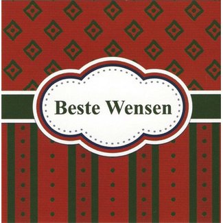 Grußkarte 'Beste wensen' (7x7cm)