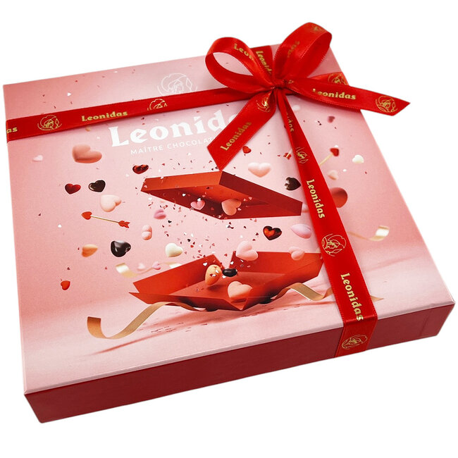 Leonidas Leonidas Geschenkbox mit 16 kleinen Herzen - Premium Schokoladenpralinen