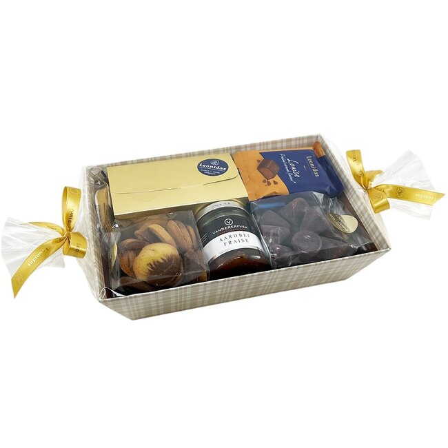 Geschenkmand Delicatessen Small met Pralines/bonbons en Zoetigheden