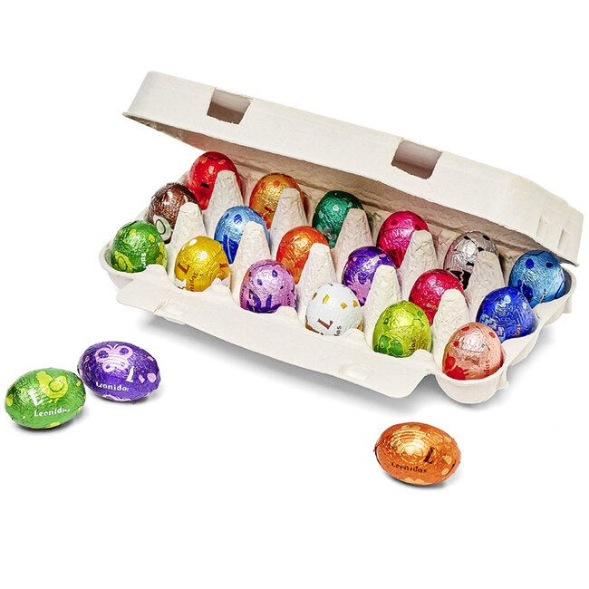 Leonidas Egg carton (B2B) with 18 small Easter eggs