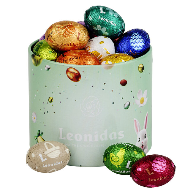 Leonidas Easter pot with lid (zinc) 30 small Easter eggs