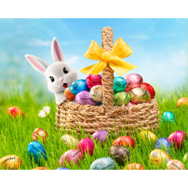 Leonidas Zeshoekig doosje (L) 53 Paaseitjes