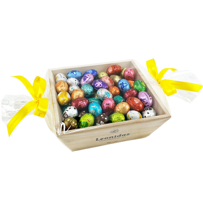 Leonidas Panier en bois - petits oeufs de Pâques 1kg