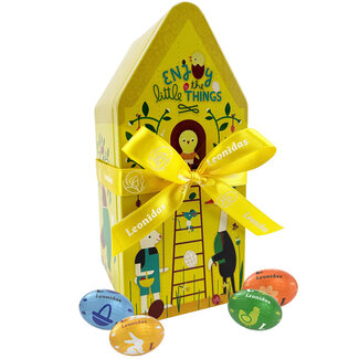 Leonidas Maison en métal - petits Oeufs de Pâques 250g