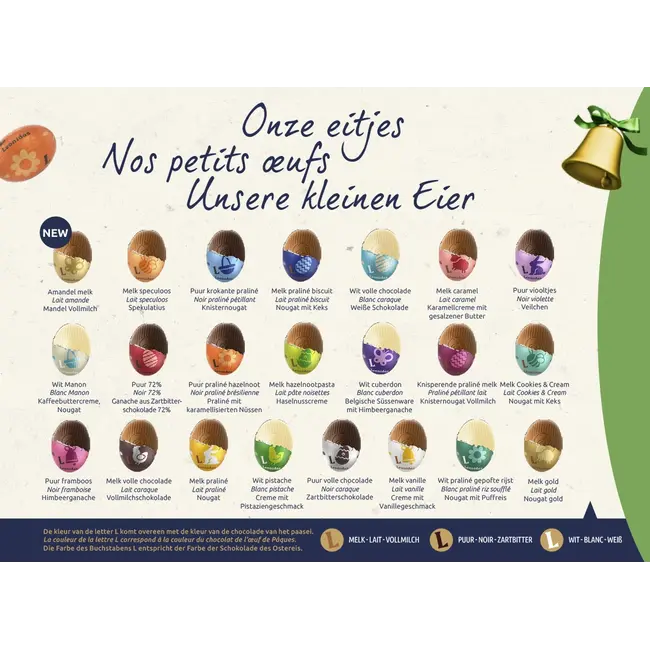 Leonidas petits Oeufs de Pâques (sans gluten) 1,5kg