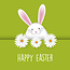 Carte de voeux 'Happy Easter' (7x7cm)
