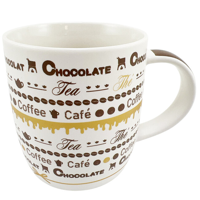 Mug garni 'Chocolat, Café, Thé'