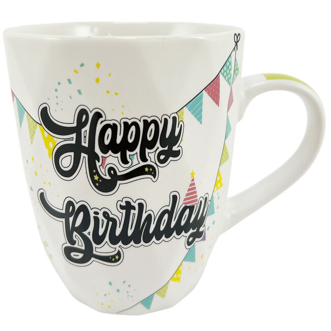 Porzellanbecher 'Happy Birthday' – Hochwertiges Geburtstagsgeschenk