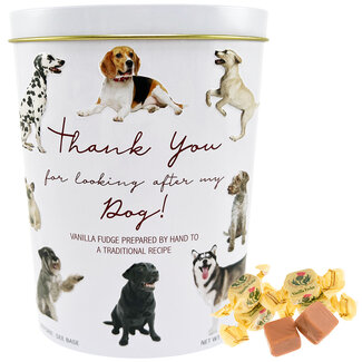 Tin box (Thank You - Dog) Vanilla Fudge 250g