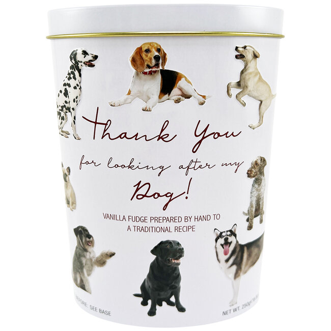 Blechdose (Thank You - Dog) Vanille-Fudge 250g