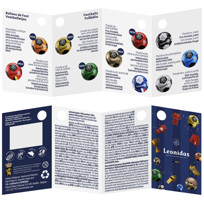 Leonidas Chocolade voetballetjes 3,75 kg VOORDEELPAK