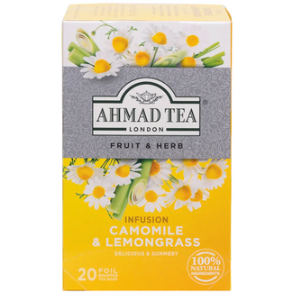 Ahmad Tea Infusion de camomille & citronnelle (20 sachets de thé)