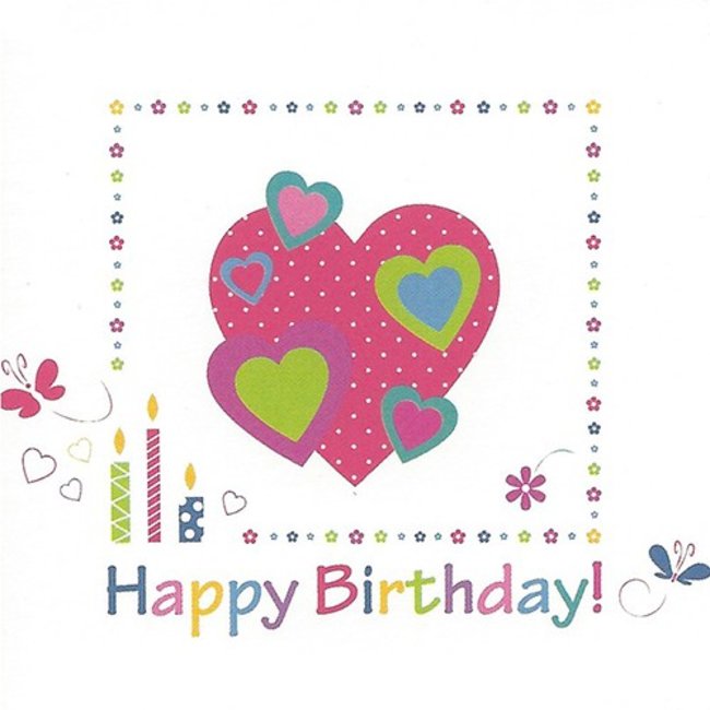 Greeting Card 'Happy Birthday' (7x7cm)