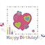 Grußkarte 'Happy Birthday' (7x7cm)