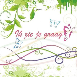 Greeting Card 'Ik zie je graag' (7x7cm)