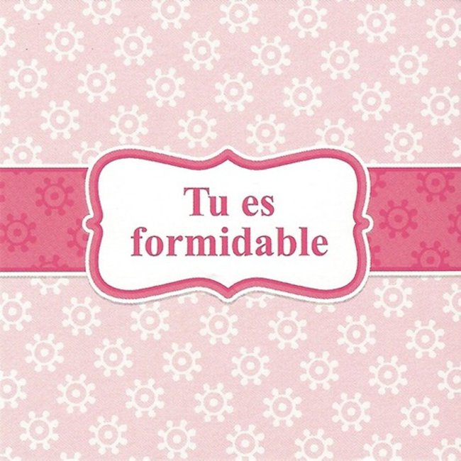 Greeting Card 'Tu es formidable' (7x7cm)