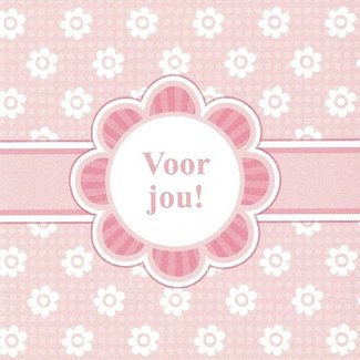Carte de voeux 'Voor jou' (7x7cm)
