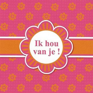 Ik hou van je! (7x7cm)