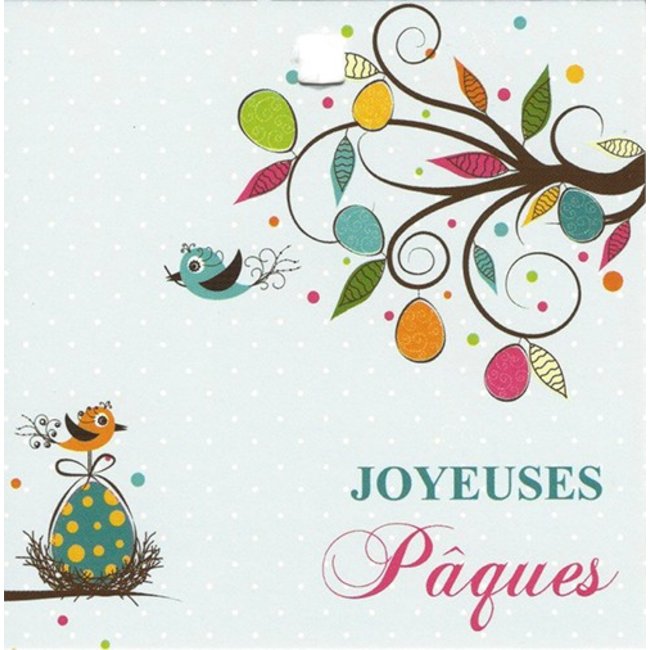 Carte de voeux 'Joyeuses Pâques' (7x7cm)