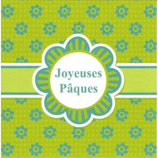 Carte de voeux 'Joyeuses Pâques' (7x7cm)