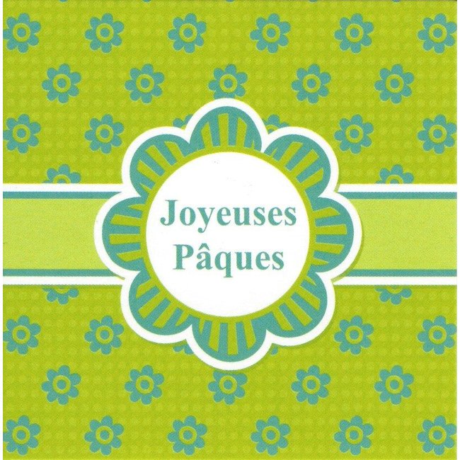 Carte de voeux 'Joyeuses Pâques' (7x7cm)