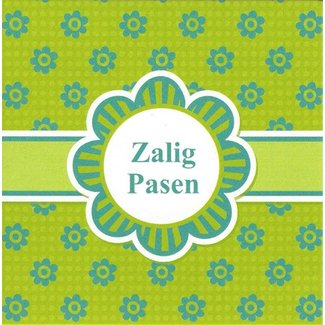 Carte de voeux 'Zalig Pasen' (7x7cm)