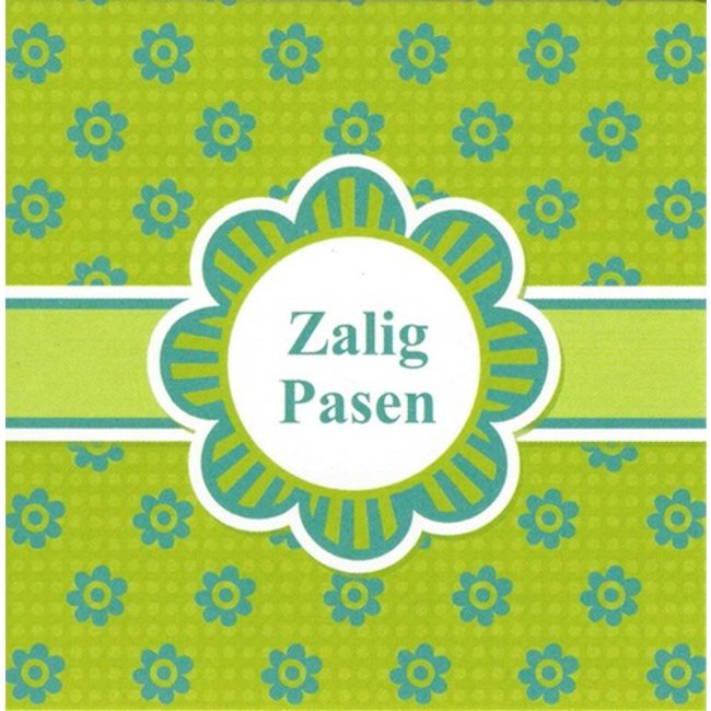Carte de voeux 'Zalig Pasen' (7x7cm)