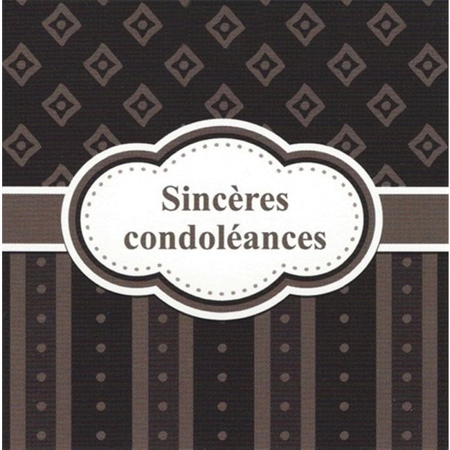 Carte de voeux 'Sincères condoléances'