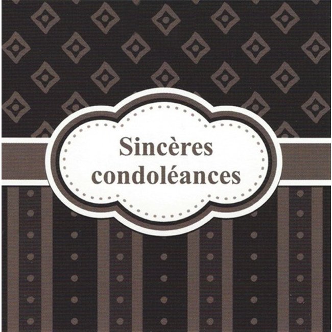 Greeting Card 'Sincères condoléances'