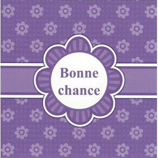 Greeting Card 'Bonne chance' (7x7cm)