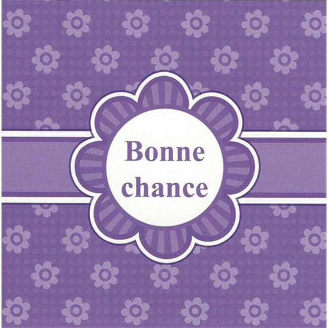 Carte de voeux 'Bonne chance' (7x7cm)