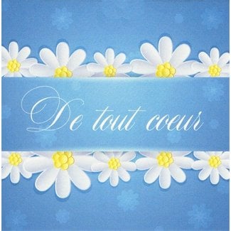 Greeting Card 'De tout Coeur' (7x7cm)
