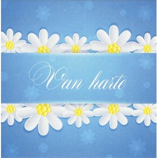 Greeting Card 'Van harte' (7x7cm)