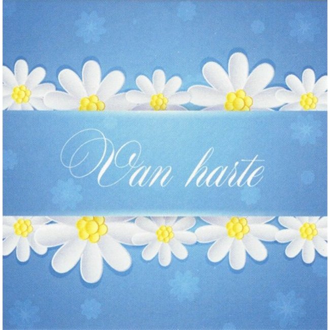 Greeting Card 'Van harte' (7x7cm)