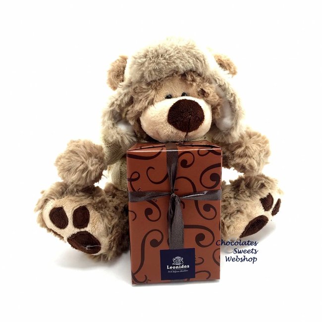 Leonidas 300g chocolats et Ours en peluche Dommel (20cm)