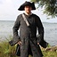 17th century Buccaneer coat, black