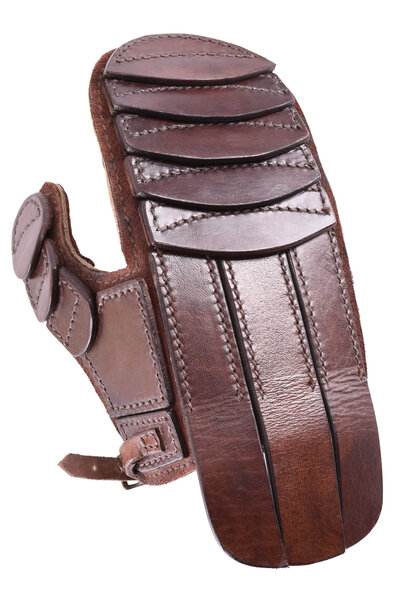 Full contact leather glove, left hand