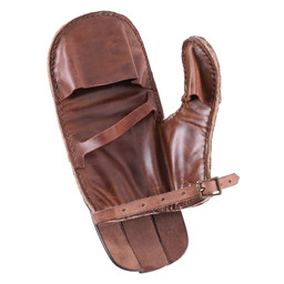 Full contact leather glove, left hand